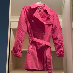 Pink rain jacket